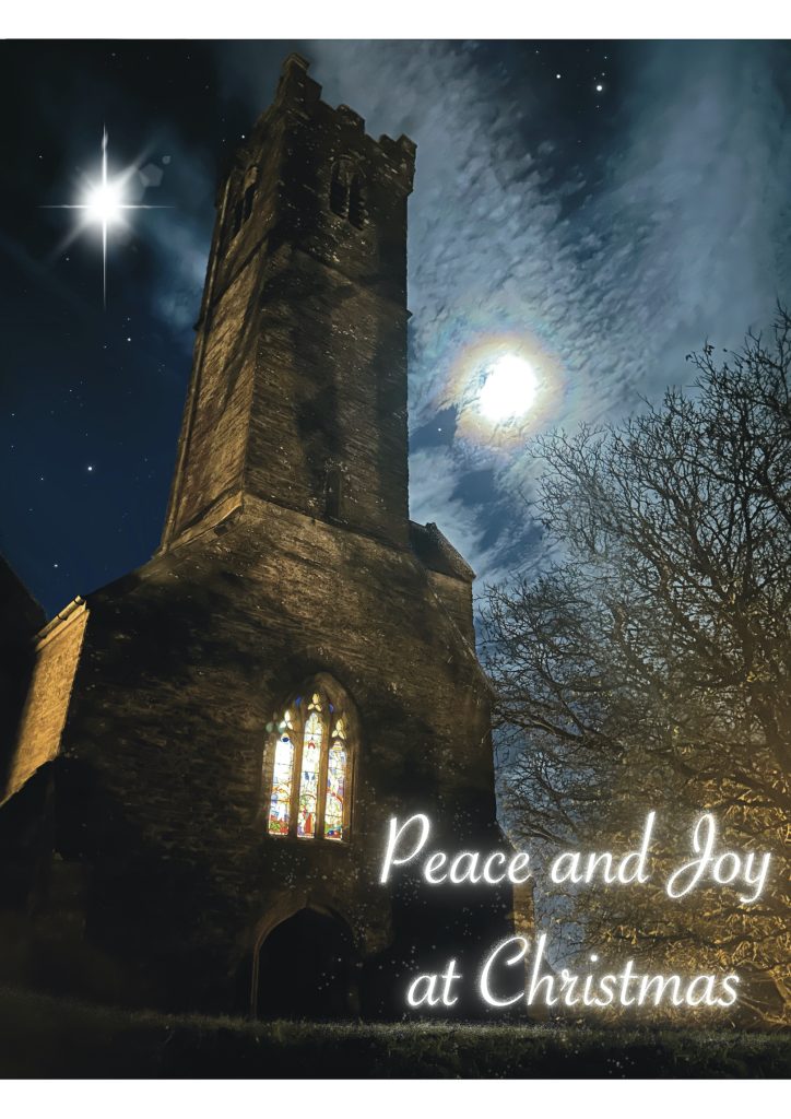 St. Hugh night-time Christmas card